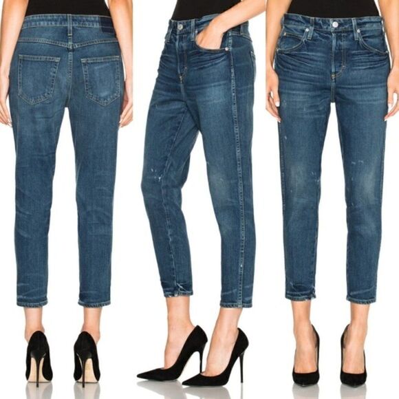 AMO Women's Ace Wash Field Trip Jeans High Rise Cropped Size 25 - Picture 1 of 8